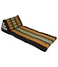 Coussin Thaïlandais Triangulaire Mataelas 3 Parties 50x175x8cm Noir Orange