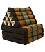 Thai Triangle Cushion Mattress Foldable Standard 50x175x8cm Black Orange