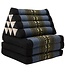 Coussin Thaïlandais Triangulaire Matelas 3 Parties 50x175x8cm Noir Éléphant