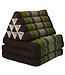 Coussin Tahaïlandais Triangulaire Matelas 3 Parties 50x175x8cm Vert