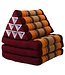 Fine Asianliving Cuscino Materasso Thailandese Triangolare 50x175x8cm Kapok Rosso Arancione