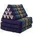 Fine Asianliving Thai Mattress Triangle Cushion Headrest 3-Fold Meditation Mat Lounge Kapok Ocean Blue