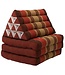 Cuscino Materasso Thailandese Triangolare 52x180cm Kapok Rosso Bordeaux