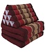 Coussin Thaïlandais Triangulaire Matelas 3 Parties 52x180cm Bordeaux Rouge