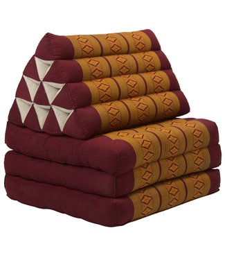 Fine Asianliving Thai Triangle Cushion Mattress Foldable Standard 50x175x8cm Thai Orange