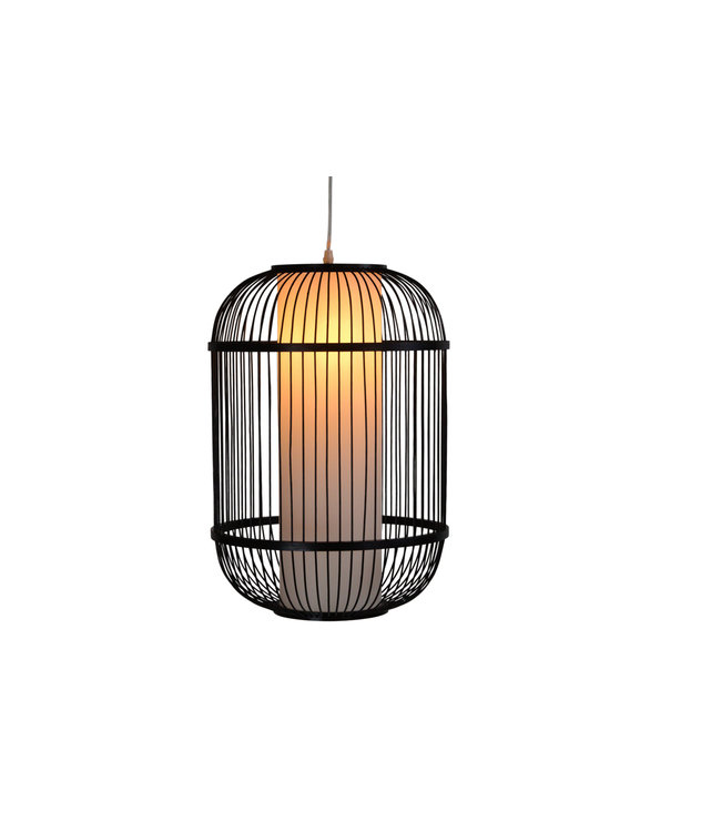 Lampada a Sospensione Bambù Paralume Fatto A Mano - Dylan L35xP35xA50cm