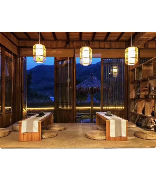 Bamboo Lampshade Pendant Light Handmade - Dior D35xH50cm