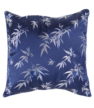 Fine Asianliving Coussin Chinois Bleu Marine Bambou 45x45cm