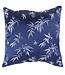 Coussin Chinois Bleu Marine Bambou 45x45cm