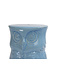 Tabouret Céramique Bleu Hibou Chinois Porcelaine Fait Main D33xH46cm