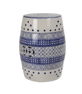 Fine Asianliving PREORDER WEEK 19 Keramik Hocker Chinesisch Porzellan D33xH46cm