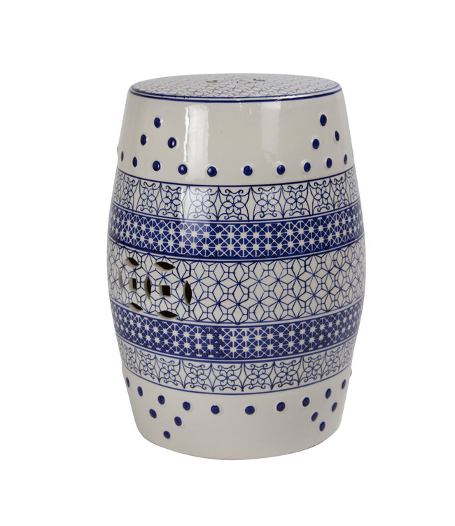 Keramik Hocker Chinesisch Porzellan D33xH46cm