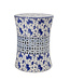 PREORDER WEEK 20 Sgabello in Ceramica Cinese Pesci Koi Blu Bianco D33xH46cm