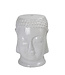 Tabouret Céramique Bouddha Chinois Blanc Fait Main D33xH46cm