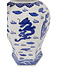 Chinese Gemberpot Blauw Wit Handgeschilderd Porselein B33xD29xH61cm