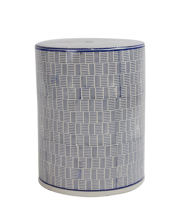 Keramikhocker Gartenhocker Chinesisch Porzellan D33xH46cm