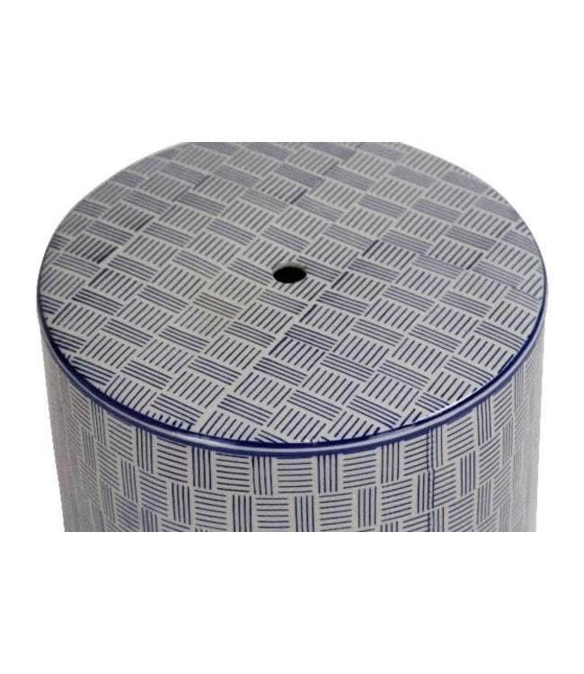 Keramikhocker Gartenhocker Chinesisch Porzellan D33xH46cm