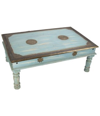 Fine Asianliving Table Basse Indienne en Bois Fait Main en Inde L120xP77xH46cm