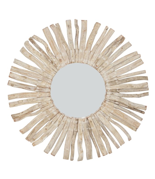 Miroir Mural Rond Branches de Lianes en Bois D100cm