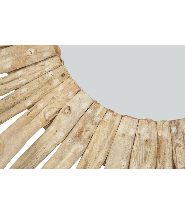 Wandspiegel Dekospiegel Rund Massivholz Lianen Branchen D100cm