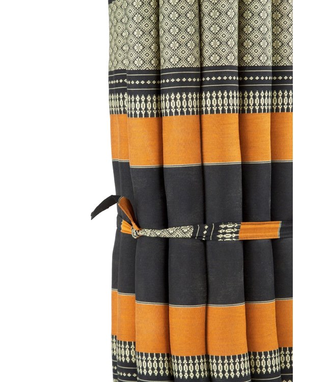 Thai Mat Rollable Mattress 200x100x4.5cm Black Orange