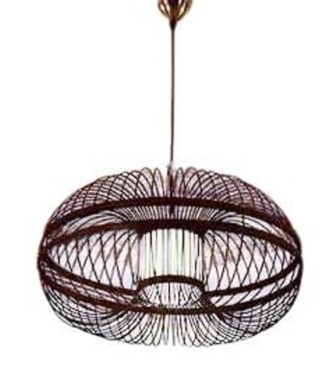 Lámpara de Techo Colgante de Bambù Hecha a Mano - Morris An46xP46xAl22cm