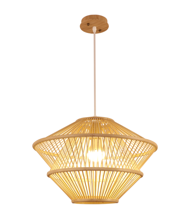 Lampada a Sospensione in Bambù Fatta a Mano - Oceana D46xA31cm