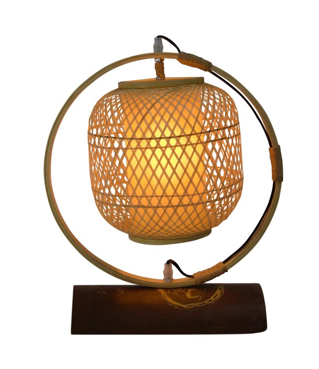 Lampe de Table en Bambou Webbing Fait Main - Nara D.45xH45cm