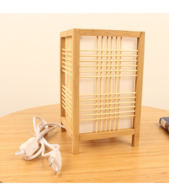 Lámpara de Mesa Japonesa Natural - Hokkaido Anch.15 x Prof.15 x Alt.25 cm