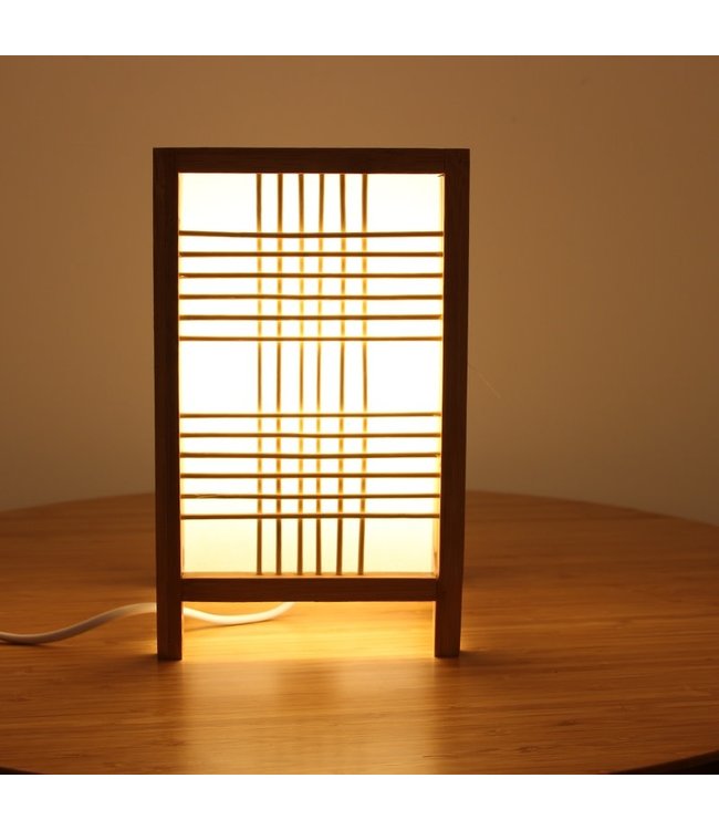 Japanese Table Lamp Natural - Hokkaido W15xD15xH25cm