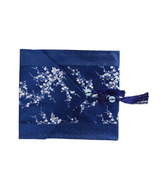 Fine Asianliving Chinese Table Runner 33x190cm Blossoms Blue