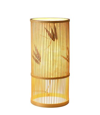 Fine Asianliving Bambus Tischlampe Handgefertigt - Ella D18xH42cm