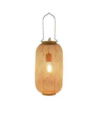 Fine Asianliving Lampada da Tavolo in Bambù Fatta a Mano - Carmen D17xA60cm