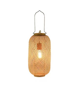Fine Asianliving Lampe de Table en Bambou Webbing Fait Main - Carmen D.17xH60cm