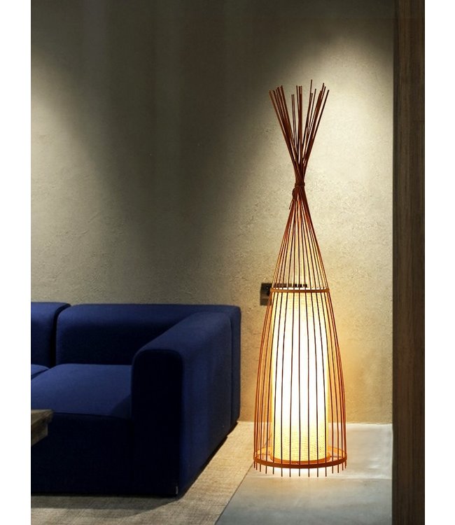 Lámpara de Pie de Bambú - Nora An25xP25xAl158cm