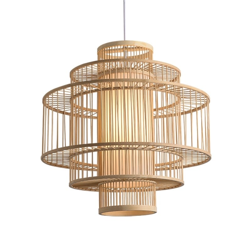 Bambus Hngelampe Pendelleuchte Handgefertigt - Leona D60xH60cm -  Orientique - Asianliving