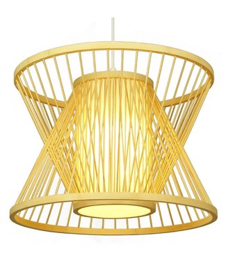 Fine Asianliving Lampada a Sospensione in Bambù Fatta a Mano - Naomi D40xH35cm