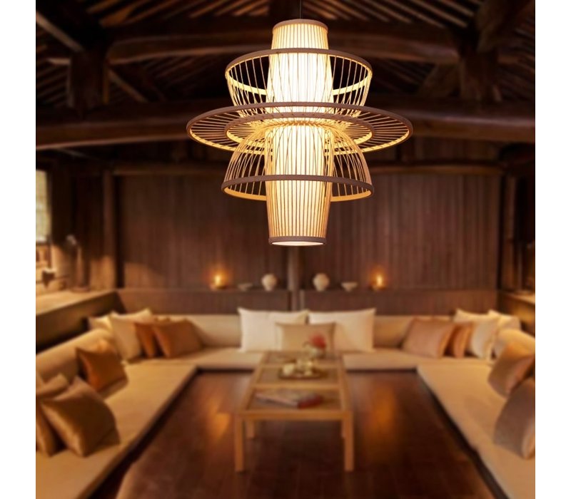 Bamboo Pendant Lamp Ceiling Lampshade Handmade - Nicole