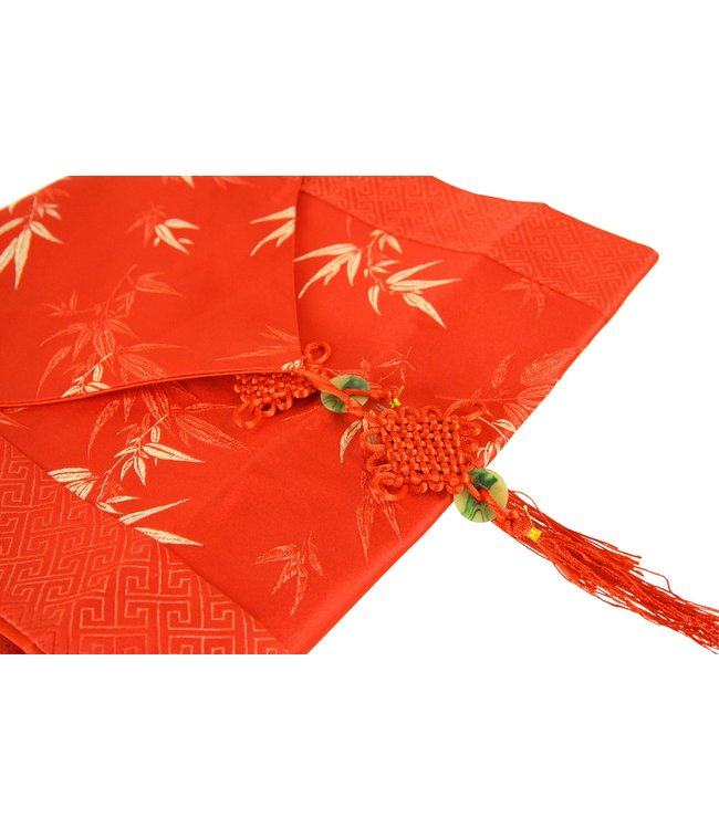 Chinese Table Runner 33x190cm Bamboo Red
