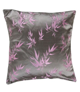 Fine Asianliving Chinese Cushion Cover Bamboo Grey Pink 40x40cm Without Filling