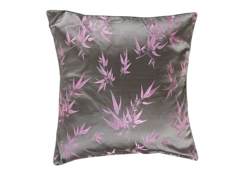 Fine Asianliving Chinese Cushion Cover Bamboo Grey Pink 40x40cm Without Filling