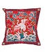 Coussin Chinois Rouge Grue 45x45cm