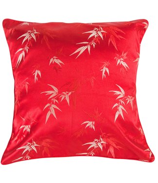 Fine Asianliving Coussin Chinois Bambou Rouge 45x45cm