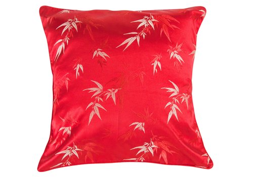 Fine Asianliving Cuscino Cinese Bambù Rosso 45x45cm