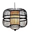 Fine Asianliving Bamboo Pendant Lamp Black Ceiling Lampshade Handmade - Laurent W50xD50xH46cm