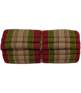 Fine Asianliving Materasso Arrotolabile Thai 200x77x4.5cm Rosso Verde