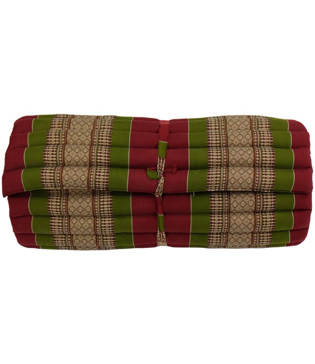 Materasso Arrotolabile Thai 200x77x4.5cm Rosso Verde