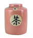 Chinese Gemberpot Roze "Tea" Handbeschilderd L12xH28cm