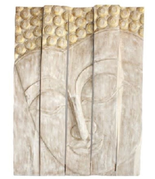 Thai Buddha Panel Handmade from Solid Tree Trunk W150xH200cm