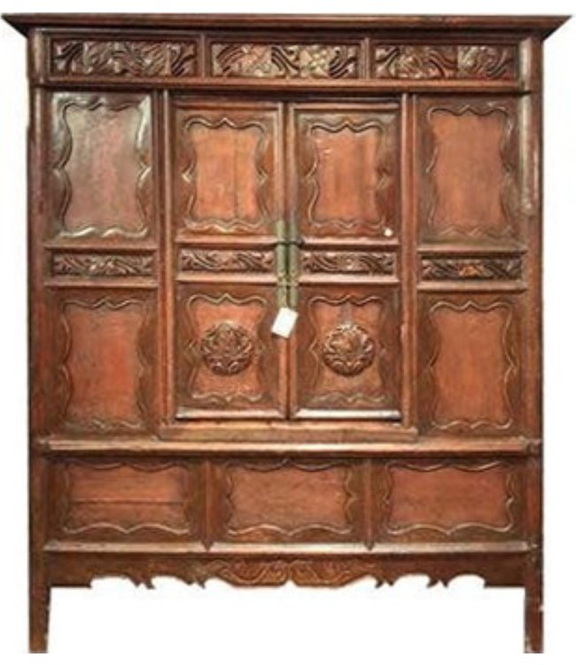 Antique Chinese Cabinet Hand-carved W150xD60xH176cm